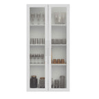 Cristalero 70 cm 2 Puertas sin Patas Blanco/Blanco Línea Estándar Madesa
