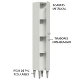 Despensero 32 cm Sin cajones 2 Puertas Emilly Blanco