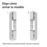 Despensero 40 cm 2 Puertas e 2 Nichos Blanco Glamy Madesa