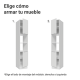 Despensero 40 cm 2 Puertas e 2 Nichos Blanco Stella Madesa