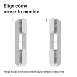 Despensero 40 cm 2 Puertas e 2 Nichos Blanco Vik Madesa