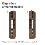 Despensero 40 cm 2 Puertas e 2 Nichos Marrón Glamy Madesa