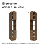 Despensero 40 cm 2 Puertas e 2 Nichos Marrón Stella Madesa