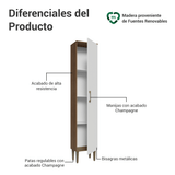 Despensero 40 cm 1 Puerta Marrón/Blanco Lille Madesa