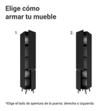 Despensero 40 cm 2 Puertas con Patas Negro Nice Madesa