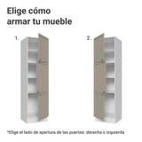 Despensero 60 cm 3 Puetas Blanco/Crema Vik Madesa