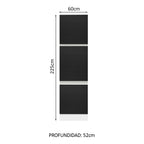 Despensero 60 cm 3 Puertas Blanco/Negro Glamy Madesa