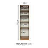 Mueble Para Horno Y Microondas Madesa Glamy 60cm Marrón/Negro