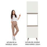 Mueble de cocina para Horno/ microondas Madesa Reims 60 cm 2 Puertas Blanco