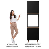 Bajo Mesada para Horno 60 cm Negro