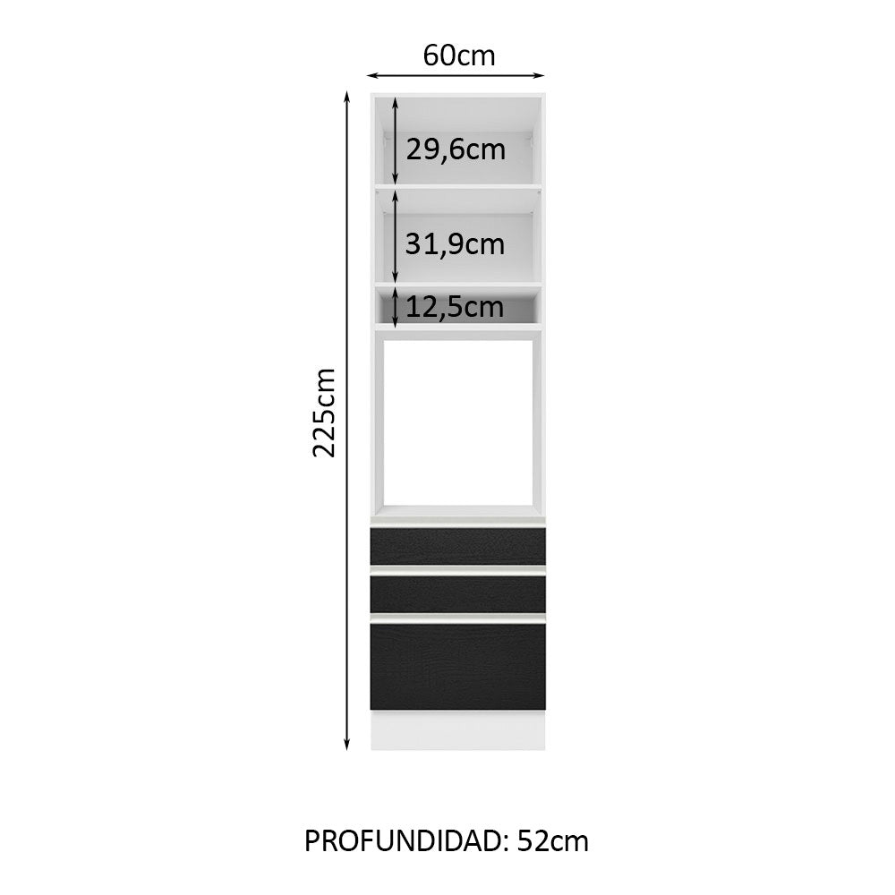 Mueble Para Horno Y Microondas Madesa Glamy 60cm BN 10