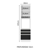 Mueble Para Horno Y Microondas Madesa Glamy 60cm BN 10