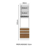 Alacena Gabinete Madesa Glamy 60cm 1 puerta 3 cajones