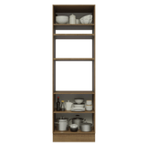 Mueble para Horno/Microondas 70 cm 3 Puetas Marrón/Negro Lux Madesa