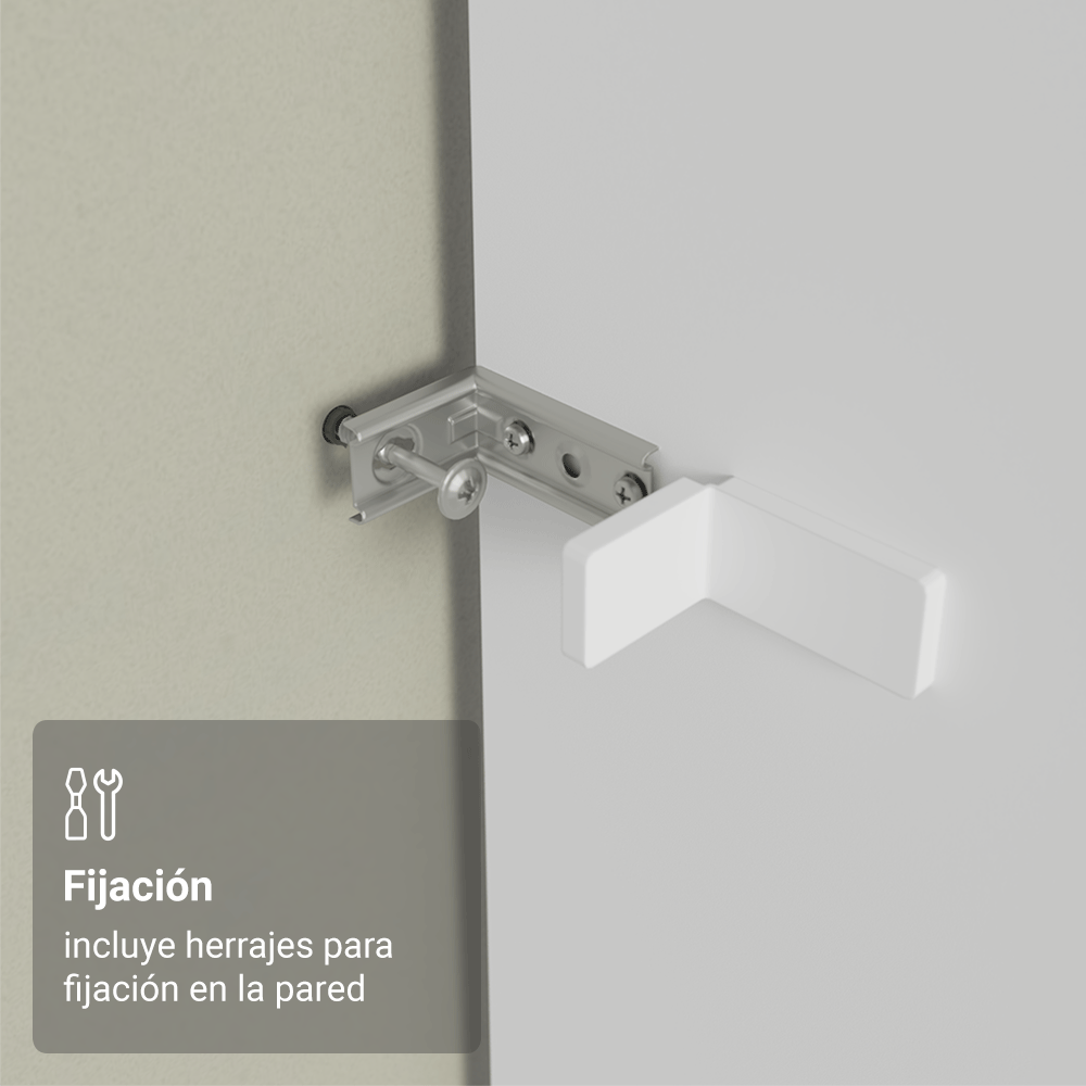 Panel de Cierre Lateral para Cocina 225 x 60cm Blanco Madesa