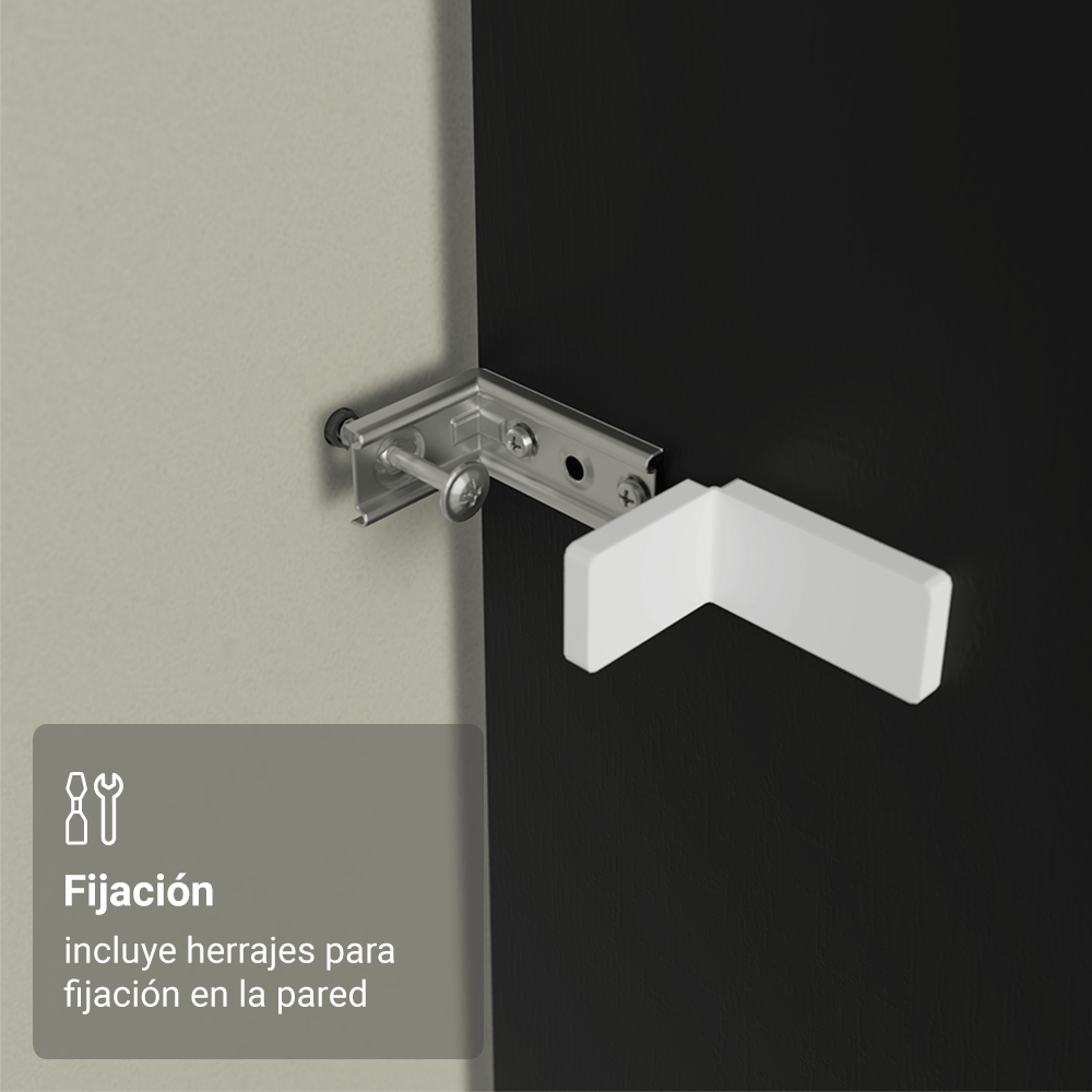 Panel de Cierre Lateral para Cocina 225 x 60 cm Negro Madesa