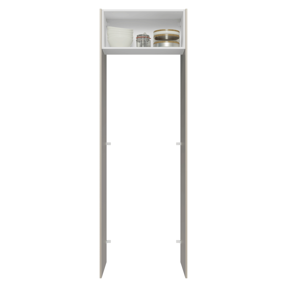 Mueble para empotrar Heladera 73 cm 1 Puerta Abatible Crema/Blanco/Crema Agata Madesa