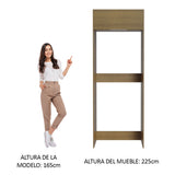 Mueble para Empotrar Heladera 1 Puerta Abatible Marrón Stella Madesa