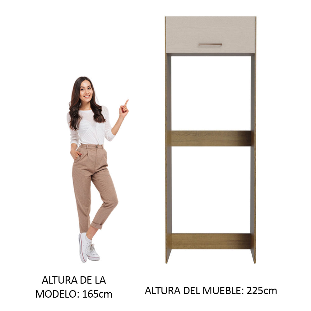 Mueble para empotrar Heladera Madesa Agata Puerta Rebatible