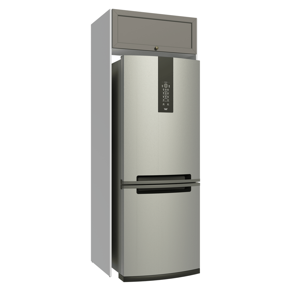 Mueble para Heladera 1 Puerta Rebatible Blanco/Gris Vik Madesa