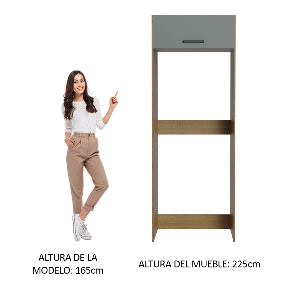 Mueble para empotrar Heladera Madesa Agata Puerta Rebatible