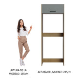 Mueble para empotrar Heladera Madesa Agata Puerta Rebatible