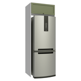 Mueble para Heladera 1 Puerta Rebatible Blanco/Verde Vik Madesa
