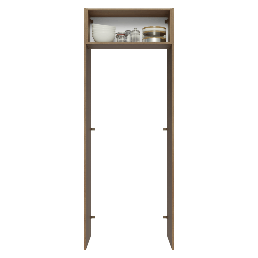 Mueble para empotrar Heladera 83 cm 1 Puerta Rebatible Marrón/Negro Agata Madesa
