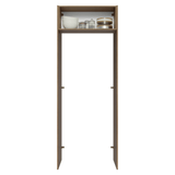 Mueble para empotrar Heladera 83 cm 1 Puerta Rebatible Marrón/Negro Agata Madesa