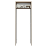 Mueble para empotrar Heladera 83 cm 1 Puerta Rebatible Crema/Marrón/Crema Agata Madesa