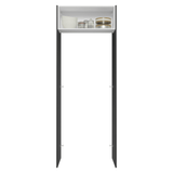 Mueble para empotrar Heladera 83 cm 1 Puerta Rebatible Negro/Blanco/Negro Glamy Madesa