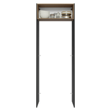 Mueble para empotrar Heladera 83 cm 1 Puerta Rebatible Negro/Marrón/Negro Agata Madesa
