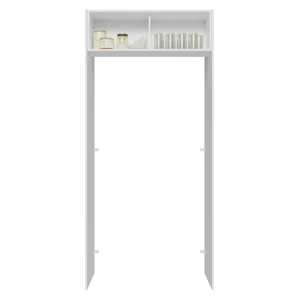 Mueble para empotrar Heladera 103 cm 1 Puerta Abatible Blanco/Negro Lux Madesa