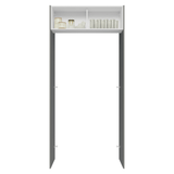 Mueble para empotrar Heladera 103 cm 1 Puerta Abatible Gris/Blanco/Gris Lux Madesa