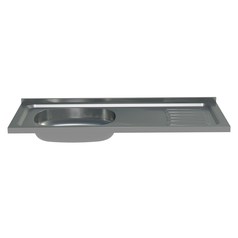 Bacha de Acero Inoxidable para Cocina 105 x 44 cm Gris Madesa