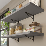 Kit 2 Estantes Suspendidas para Cocina 60 cm con Soporte Gris