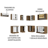 Combo completo de Cocina Esquinero 486cm Marrón/Blanco 60cm de Profundidad Agata Madesa 01