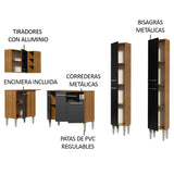 Combo completo de Cocina Esquinera 293cm Emilly Music Madesa 02