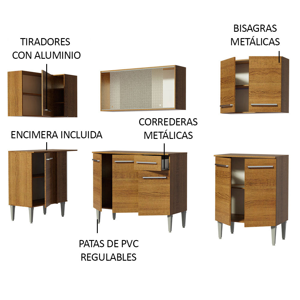 Combo completo de Cocina Esquinera 293cm Emilly Point Madesa 03