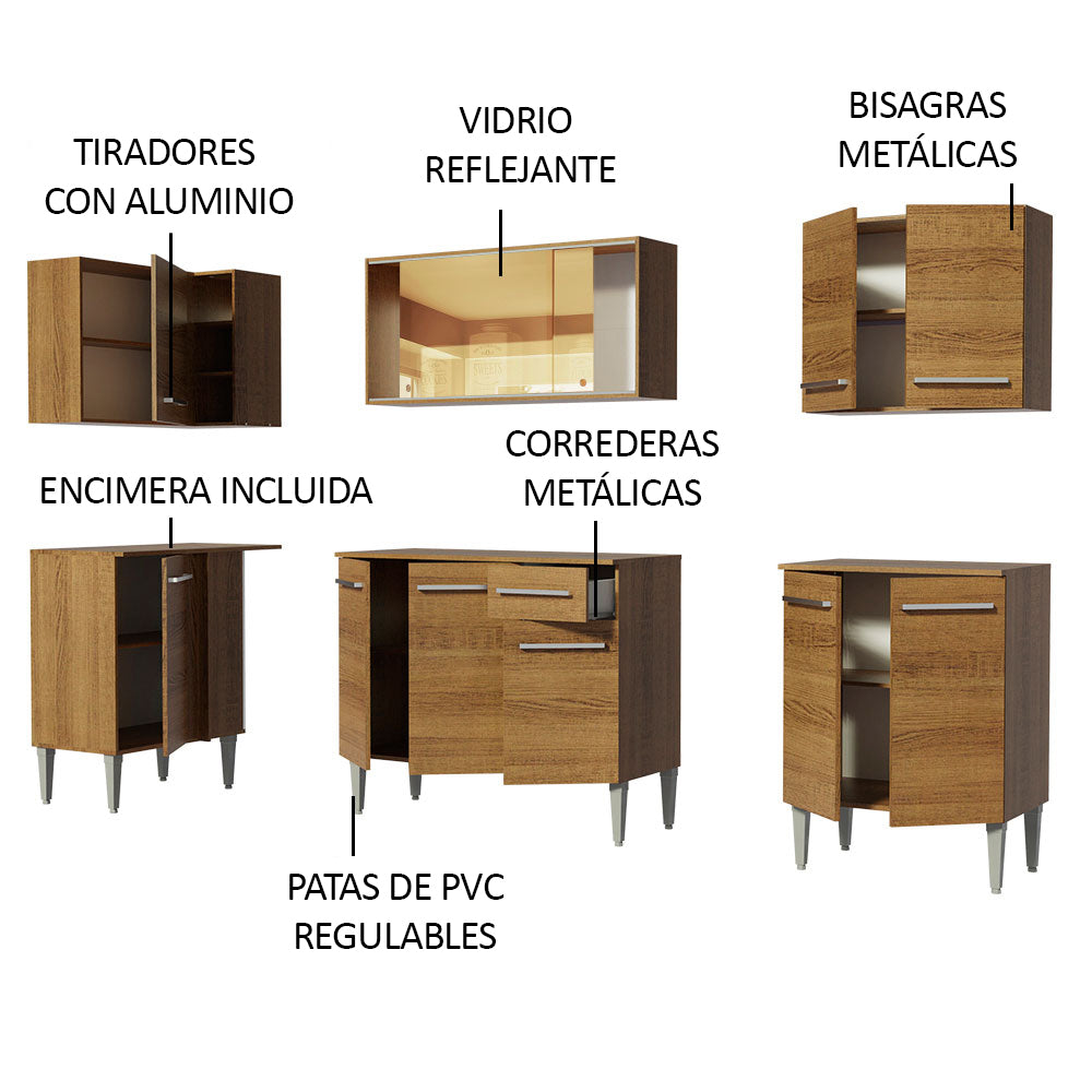 Combo completo de Cocina Esquinera 293cm Emilly Play Madesa04