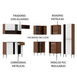 Combo completo de Cocina Esquinera Madesa 417cm Emilly Ice 01