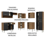 Combo completo de Cocina Esquinera Madesa 417cm Emilly 02 - Marrón