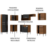 Combo completo de Cocina Esquinera 481cm Emilly Moon Madesa 01