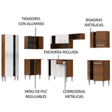 Combo completo de Cocina Esquinera 481cm Emilly Moon Madesa 01
