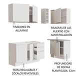 Combo completo de Cocina Esquinera 269cm Glamy Madesa 01