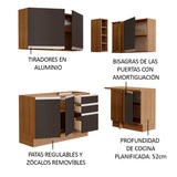 Combo completo de Cocina Esquinera Madesa Glamy 269cm MN 01