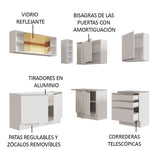 Combo completo de Cocina Esquinera 329cm Glamy Madesa 02 Blanco