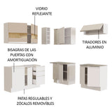 Combo completo de Cocina Esquinera Madesa Glamy 349cm BC 01