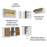 Combo completo de Cocina Esquinera 349cm Glamy Madesa 06