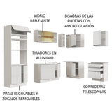 Combo completo de Cocina Esquinera 399cm Glamy Madesa 02 Blanco